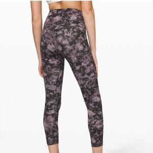Lululemon Align Pant II 25" Floral Illusion Ice Grey Multi Women's Size 4
